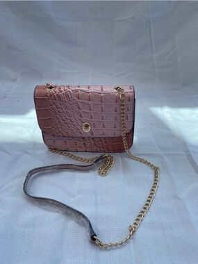 Pink Crocodile Crossbody
